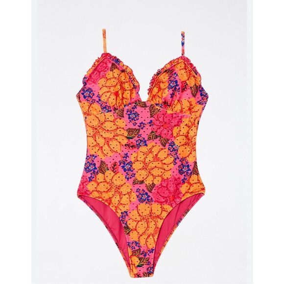 🌺 Farm Rio One-Piece Swimsuit – Size XS/Small – NEW - Picture 1 of 6